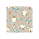 I Love Sn'Gnomies Beige Skiing Gnomes Flannel
